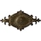 Ekena Millwork Quentin Ceiling Medallion, Hand-Painted Brass, 23 1/2"W x 12 1/4"H x 1 1/2"P CM23RO1BRS - alternate 1